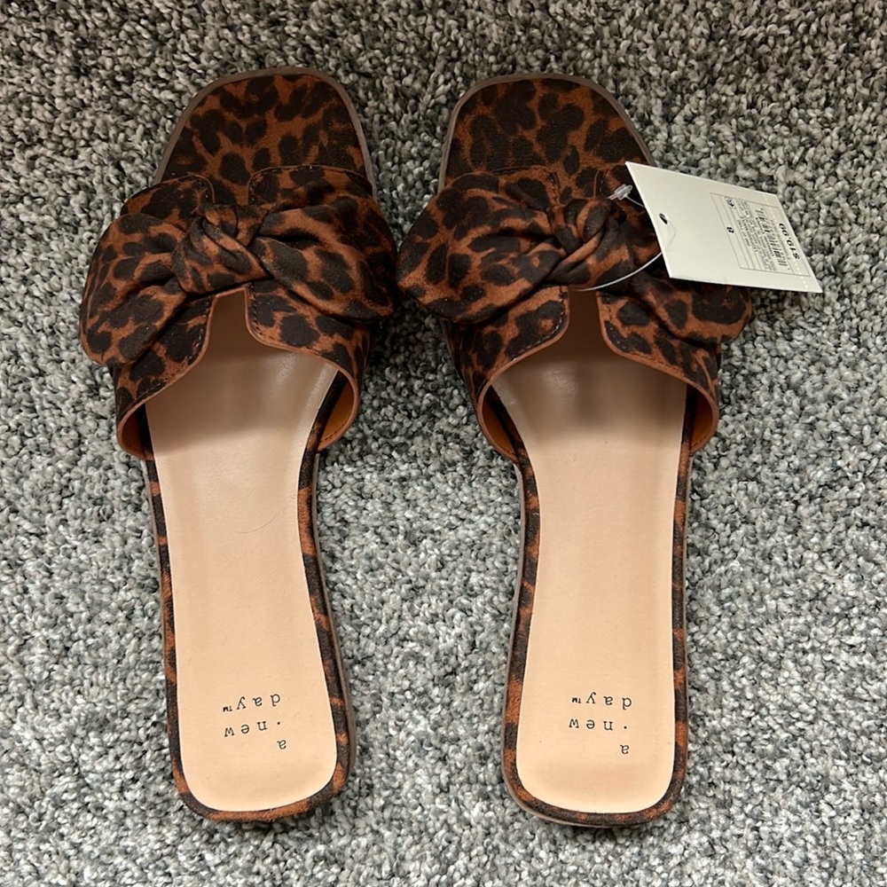 NWT Leopard Sandals